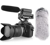 SGC-598 3.5mm Interview Shotgun Microphone with Windscreen Muff, Cardioid Directional Condenser Video Mic for DSLR Camera Nikon Canon Camcorder, Sony Mirrorless Cameras