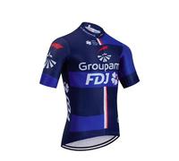 SGCIKER 2024 Pro Team Groupama FDJ Cycling Jersey for Men,Short Sleeve Quick Dry Bike Shirt (S)