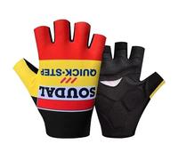 SGCIKER 2024 Pro Team Soudal Quick Step Cycling Gloves,Mens Shock Absorption Summer Half Finger Bike Gloves Gel (XL)