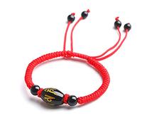 SGDBVOLM Beaded Bracelets, Obsidian Red/Black String Wealth Bracelet