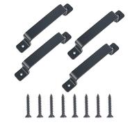 Sgehai 4-Piece Set Door Pull Handle,Vintage cast Iron Door Handles,gate Handle for Wooden Gates,D Handle Black,cast Iron Pull Handle Suitable for Sheds, Gates, and Doors