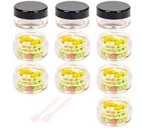 Sgehai Pack of 10 containers, 10 ml, jars with lid, lip balm container, jar, cream jar, empty