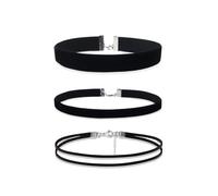 Sgehenr 3Pcs Elegant Black Velvet Choker Necklace for Women, Double-Layer Twist Design Choker Necklaces Adjustable Comfort Fit Viral Neck Accessory for Daily Wear, Parties, Birthday, Halloween