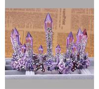SGeneE Hair Jewelry Crown Tiaras for Women Vintage Purple Crystal Queen King Wedding Noble Crown Tiara Bride Prom Flower Perfect Coronas Headdress Women Jewelry Accessory (Purple)