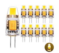 SGEPLED G4 1.2W Warm White 120lm COB LED Bulb Replacement for G4 10W 20W Halogen Bulbs, 12V AC/DC, 360° Beam Angle, Non-dimmable, Pack of 10