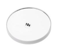 SGerste 10x Magnifying Makeup Mirror with Two Suction Cups Mirror,Wall Mount Mirror,Round Mirror,Bedroom Bathroom Cosmetic Shaving Mirror - White, as described