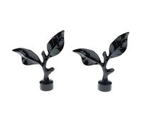 SGerste 2-Piece 22mm Dia Curtain Rods with Round Finials AOD (Black)