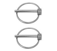 SGerste 2pcs 4mm Safety Lynch Pins Locking Pin Clip for Trailers Farm Tractor Car Truck ATV Linchpin