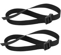 SGerste 2x Rowing Machine Feet Straps Fitness Foot Straps Sports Practical Fix Bands Oxford Cloth Adjustable Portable Gym Accessories (Black)