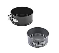 SGerste 4 Inch Cake Tin Round Cake Tins for Baking Springform Cake Tins Waterproof Leakproof Cake Tin 10cm Springform Cake Tin for Cheesecake Pizza Mousse for Birthday, Wedding, Home, Black and Green