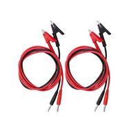SGerste 4 PCS Banana Plug to Crocodile Alligator Clip Cable Stackable Test Lead Wire Cable Set 15A 1M