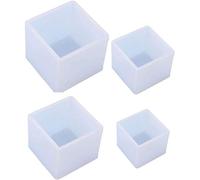 SGerste 4 Sizes Square Cube Silicone Resin Molds Tool for Polymer Clay, Crafting, Resin Epoxy, Jewelry Making