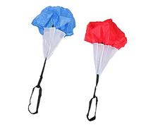 SGerste 43 Inch Kids Junior Drag Chute Running Speed Power Training Parachute 2pcs (Red + Blue)
