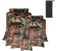 SGerste 5 Pcs Outdoor Waterproof Storage Bags Dry Sacks Smartphone Camera Storage Bags for Drifting Water Sports (Camo)