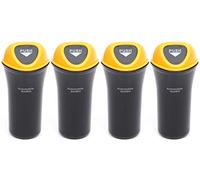 SGerste Car Interior Garbage Cans with Hook Mini Trash Cans Automobile Dustbins for Vehicle Automobile 4pcs (Yellow)