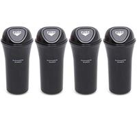 SGerste Car Interior Garbage Cans with Hook Mini Trash Cans Automobile Dustbins for Vehicle Automobile 4pcs (Black)