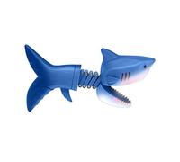 SGerste Dinosaur Shark Pecker Telescopic Spring Manipulator Clip Creative Decompression Tricky Toy (Blue)