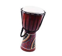 SGerste Finest 1 Set 6inch Cherry Djembe Traditional African Hand Drum with Drumstick Strap