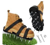 SGerste Lawn Aerator Shoes,Soil Grass Aeration Shoes with Heavy Duty Spiked Sandals and Adjustable Straps for Yard Patio Lawn Garden