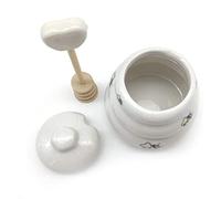 SGerste Mini Ceramic Honey Pot Jar With Dipper Giftable Beehive Honey Jar Supplies Storage Tank Tea And Coffee Accessory Kitchen Tool