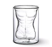 SGerste Mugs Coffee Cup Gift Creative 3D Sexy Lady Men Durable Wall Transparent Whiskey Glasses Wine Shot Glass Big Chest Beer Cup 400Ml Lovers Gift,A,400Ml