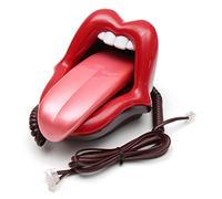 SGerste Red Lips Landline Telephone Loud Mouth Mini Phone Funny Novelty Corded Phone for the Home Fixed Telephone Bedroom Reading Room