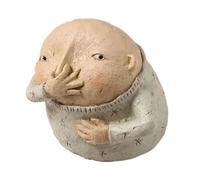 SGerste Statue Boy Holding Nose Sculpture Bathroom Ornaments Statue 5.9″ Cute Bathroom Decor Vulgar Bathroom Figurine Resin Art Figurine for Bathroom Shelf Decoration (Light Gray)