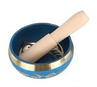 SGerste Tibetan Singing Bowl With Traditional Design Tibetan Buddhist Prayer Flag Handmade Music Bowl (10.5)