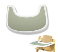 SGERUFZ 1 Piece Durable Silicone High Chair Placemat, High Chair Accessory, High Chair Tray Mat, Compatible with Stokke Tripp Trapp (Green)