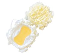 SGERUFZ 2 Pack Bath Sponge - Shower Loofah Balls Soft Durable Extra Large 70g White