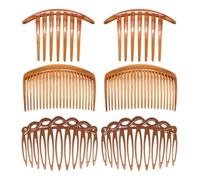 SGERUFZ 6 Mini Hair Clips Set, Hair Comb for Cliping, French Side Combs Made of Cellulose Acetate, Vintage Design, Ideal for All Hair Thicknesses