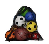SGERUFZ Mesh Bag for Football, Durable, Portable, Shoulder Bag with Drawstring, Waterproof, Storage Sack, Basketball, Volleyball, Rugby, Handball