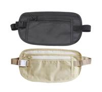 SGERUFZ Pack of 2 Concealed Money Belt, Anti-Theft Security Waist Bag, Sports Waist Bag, Adjustable Waist Belt, Waterproof Travel Bag, Yellow