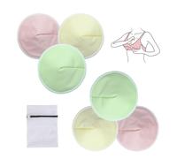 SGERUFZ Pack of 6 Organic Reusable Nursing Pads, Ultra Soft Fabric, Quick Absorbent, Breathable, Washable Essentials