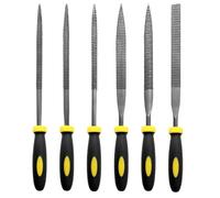 SGERUFZ Set of 6 High Carbon Steel Files and Rasps Triangular Flat Files Semi-Round Ideal for Wood Metal Multifunctional Working Tools
