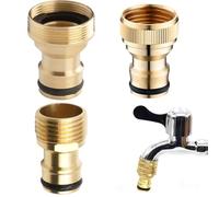 SGERUFZ Universal Tap Adapter, Garden Hose Connector, Water Hose Adapter, Schlauchadapter for Mischbatteries,Quick Connect for Garden Hose (3/4" and 1/2")