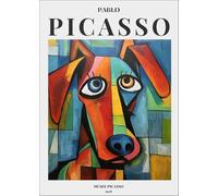 SGFGAD FHYWQ Famous Pablo Picasso Poster Color Animal Prints Abstract Wall Art Picture《Funny Dog》Pablo Picasso Canvas Painting For Parlor Decor 40x50cm Unframed