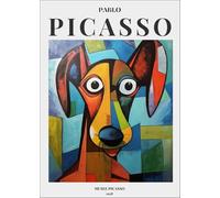 SGFGAD FHYWQ Famous Pablo Picasso Poster Color Animal Prints Abstract Wall Art Picture《Funny Dog》Pablo Picasso Canvas Painting For Parlor Decor 40x50cm Unframed