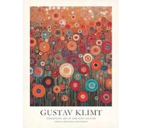 SGFGAD FHYWQ Gustav Klimt Poster Flower Prints Vintage Wall Art Color Picture《Fantasy Garden Scenery》Gustav Klimt Canvas Painting For Parlor Decor 50x60cm Unframed