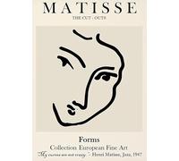 SGFGAD FHYWQ Henri Matisse Poster Color Line Prints Abstract Wall Art Picture《Head Portrait》Henri Matisse Canvas Painting For Home Decor 40x60cm Unframed