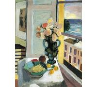 SGFGAD FHYWQ Henri Matisse Poster Color Prints Abstract Wall Art Picture《Flowers in front of a Window》Henri Matisse Canvas Painting For Home Decor 50x60cm Unframed