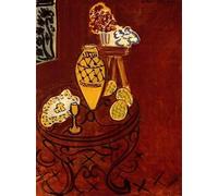 SGFGAD FHYWQ Henri Matisse Poster Color Prints Abstract Wall Art Picture《Interior Still Life in Red》Henri Matisse Canvas Painting For Home Decor 50x60cm Unframed