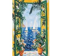 SGFGAD FHYWQ Henri Matisse Poster Scenery Prints Abstract Wall Art Picture《Open Window and Sea》Henri Matisse Canvas Painting For Parlor Decor 50x70cm Unframed