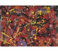 SGFGAD FHYWQ Jackson Pollock Poster Color Prints Abstract Wall Art Picture Black Red Composition Jackson Pollock Canvas Painting For Home Decor 50x80cm Unframed