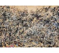 SGFGAD FHYWQ Jackson Pollock Poster Color Prints Abstract Wall Art Picture 《Number 1A 1948》Jackson Pollock Canvas Painting For Home Decor 50x80cm Unframed