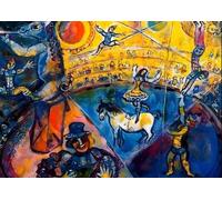 SGFGAD FHYWQ Marc Chagall Poster Color Prints Abstract Wall Art Picture《Large Circus Performance》Marc Chagall Canvas Painting For Home Decor 50x80cm Unframed