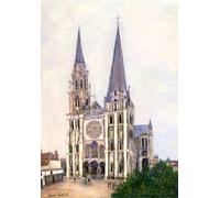 SGFGAD FHYWQ Maurice Utrillo Poster and Prints Abstract Wall Art Picture《The Cathedral at Chartres》Maurice Utrillo Canvas Painting For Home Decor 50x80cm Unframed