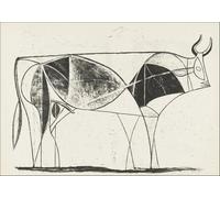 SGFGAD FHYWQ Pablo Picasso Line Animal Poster Color Prints Abstract Wall Art Picture《The Bull》Pablo Picasso Canvas Painting For Home Decor 50x80cm Unframed