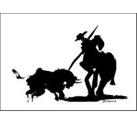 SGFGAD FHYWQ Pablo Picasso Poster Black White Prints Abstract Wall Art Picture《The Bullfighting》Pablo Picasso Canvas Painting For Home Decor 50x80cm Unframed