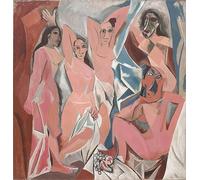 SGFGAD FHYWQ Pablo Picasso Poster Color Prints Abstract Wall Art Picture《The Demoiselles d'Avignon》Pablo Picasso Canvas Painting For Home Decor 50x50cm Unframed